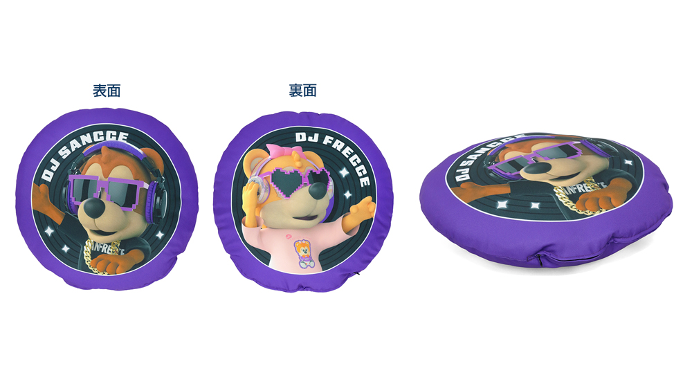 超熱狂ナイトフェス DJサンチェ プロデュース レコード風クッション