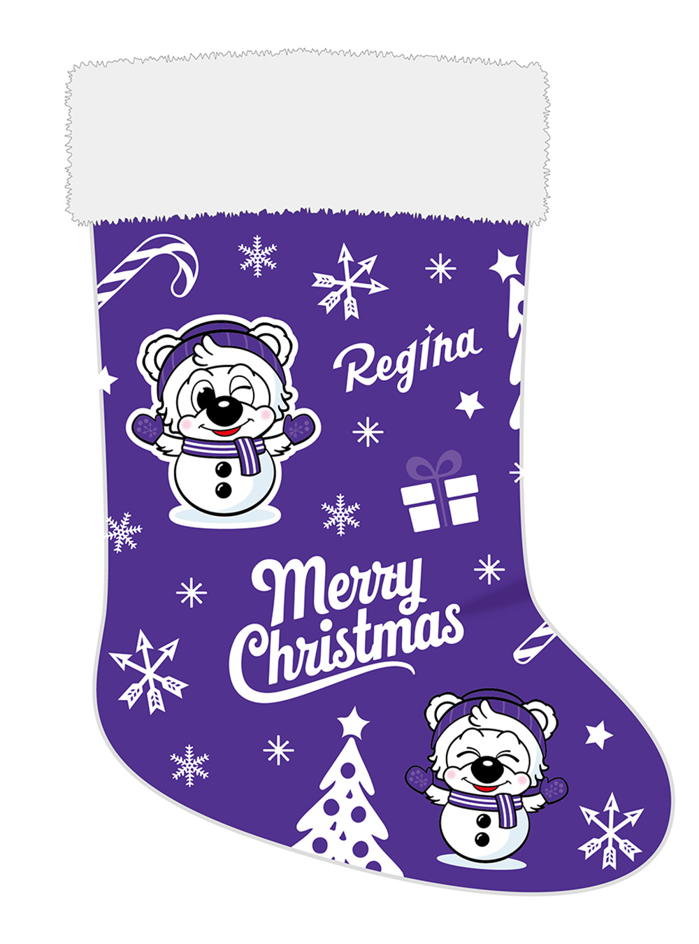 2WAYレジーナバイオレットサンタ帽ソックス