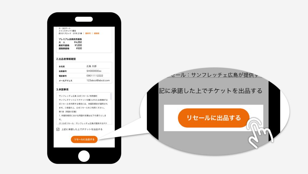 3.リセール出品の内容を確認する