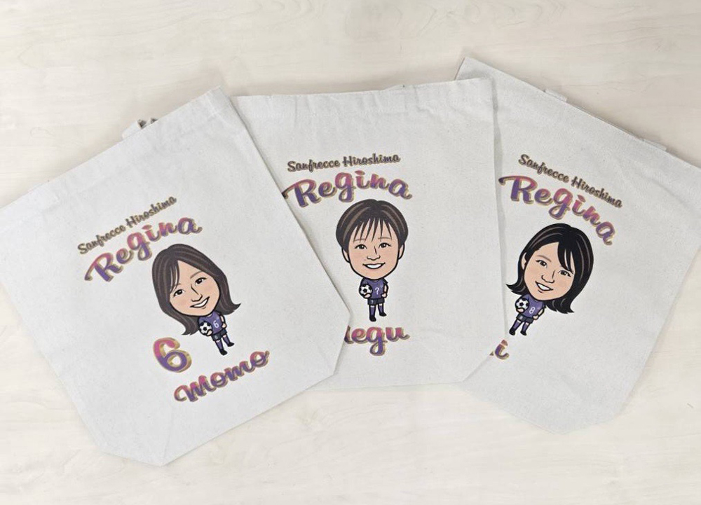 選手サイン入りキャラトートバッグ