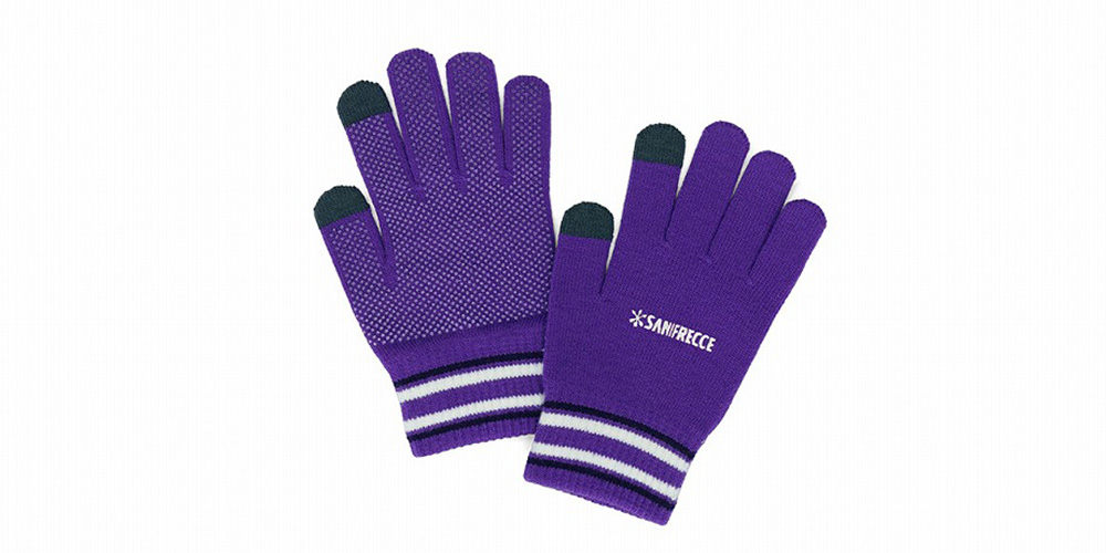 手袋（サンフレッチェロゴ）バイオレット