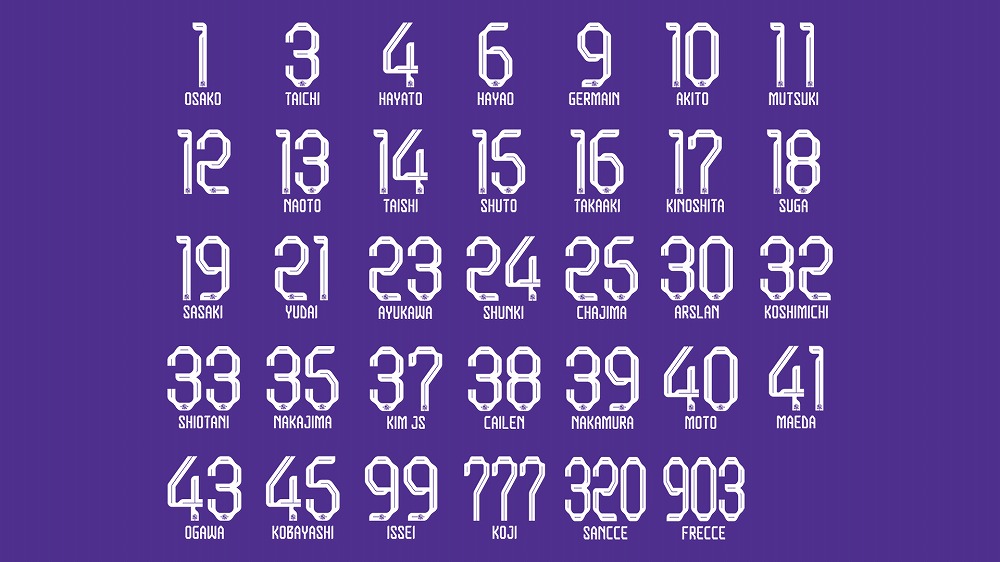 展開ネーム＆ナンバー