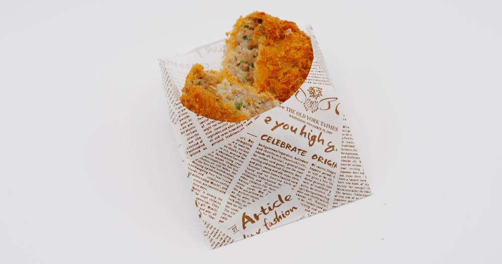 九条ネギのメンチカツ