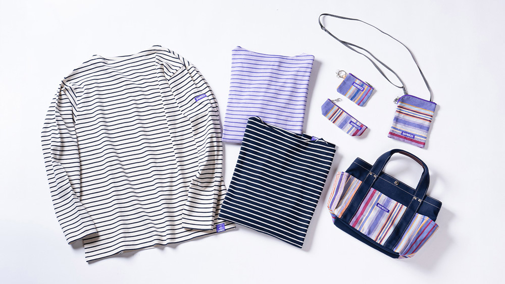 ボーダーバスクシャツ（ロゴ）