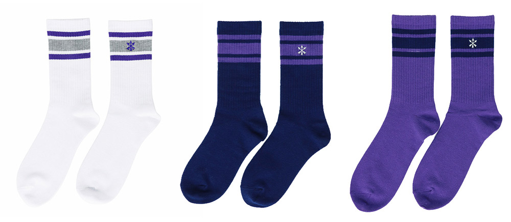 刺繍ラインソックス