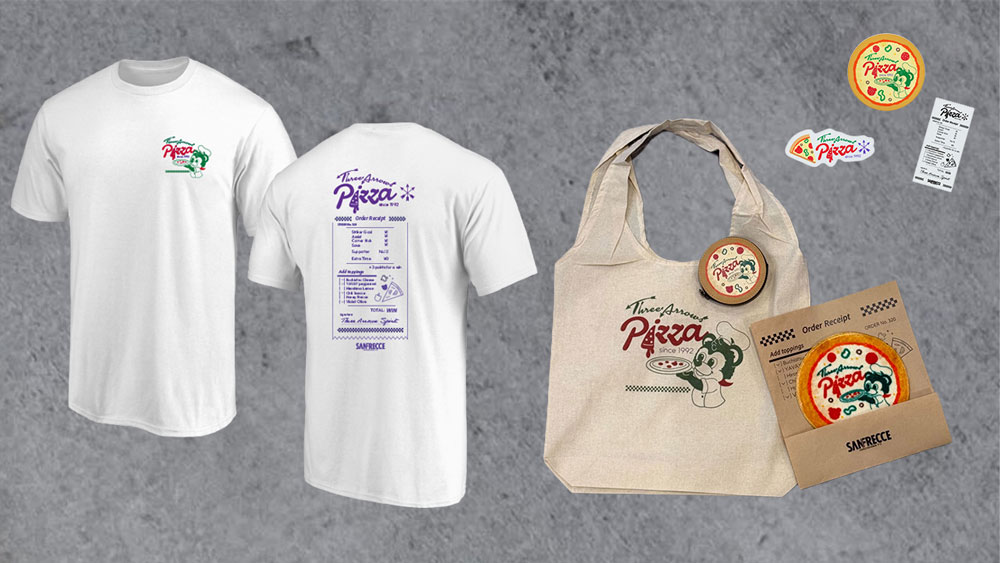 超熱狂大万博THREE ARROWS PIZZAミニタオル