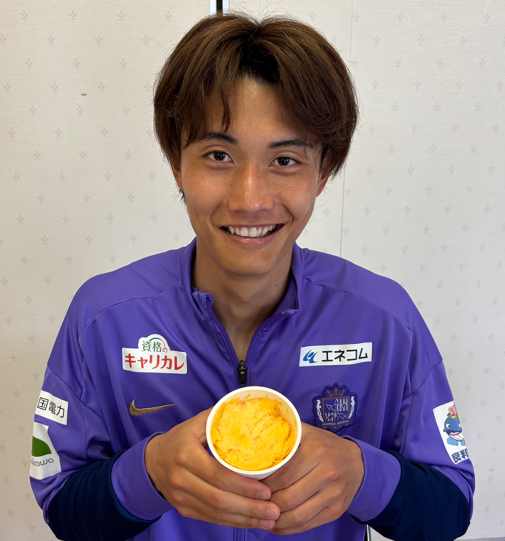 東俊希選手「ぷりんす×紅ぷりんせすの特製みかん氷」