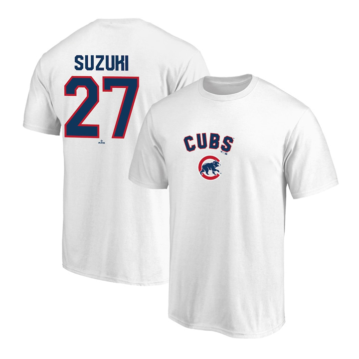 Fanatics シカゴ・カブス 鈴木誠也 ネームアンドナンバー Tシャツ ホワイト 2025モデル