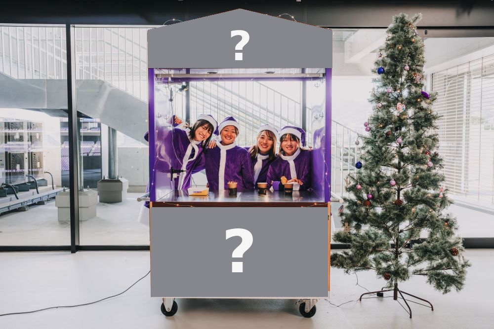 クリスマス仕様のワゴン