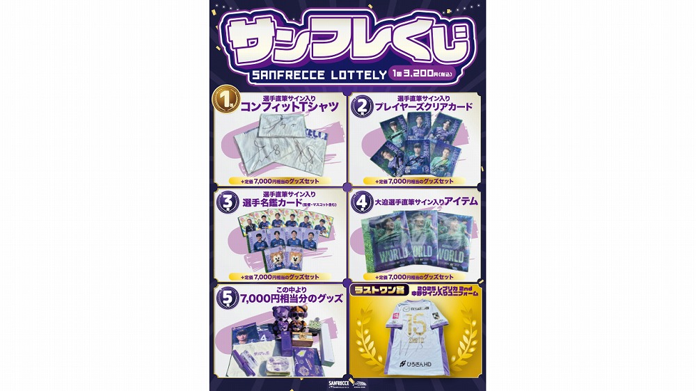 3200円（サンフレ）くじ